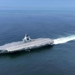 　中国の新型空母「福建」＝２０２４年５月（新華社＝共同）