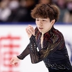 　フィギュアスケートのＮＨＫ杯で２位に入った佐藤駿＝８日、東和薬品ラクタブドーム