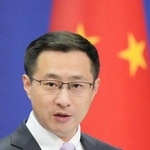 　中国外務省の林剣副報道局長＝９月、北京（共同）