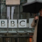 　英ロンドンにあるＢＢＣ本社＝１０日（ＡＰ＝共同）