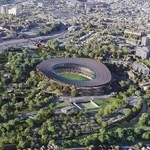 　ブリスベン五輪のメインスタジアムの完成予想図（オーストラリア・クイーンズランド州政府提供・共同）