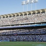 　２０２８年ロサンゼルス五輪で野球の会場となるドジャースタジアム（共同）