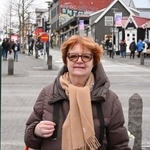 　５０年前に「女性の休日」に参加したクリスティン・アシュゲフトフテルさん＝１０月、アイスランド・レイキャビク（共同）