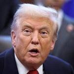 　トランプ米大統領＝１０日、ワシントンのホワイトハウス（ロイター＝共同）