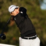 　第１ラウンド、３アンダーで４位の西郷真央＝ペリカンＧＣ（共同）