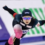 　女子１０００メートル　滑走する山田梨央＝ソルトレークシティー（共同）