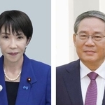 　高市早苗首相（左）、中国の李強首相