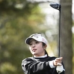 　最終調整する佐久間朱莉＝エリエールＧＣ松山