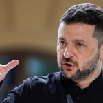 　ウクライナのゼレンスキー大統領＝８月、キーウ（ロイター＝共同）