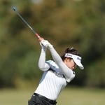 　調整する山下美夢有＝１８日、フロリダ州ネープルズ（ゲッティ＝共同）