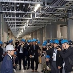 　報道陣に公開されたＴＳＭＣ熊本第１工場の水処理施設＝１２日、熊本県菊陽町