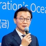 　２１日、外国メディアと懇談会を開いた韓国の田載秀海洋水産相＝ソウル（共同）