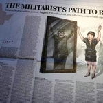 　台湾有事に関する高市首相の国会答弁を非難し、「軍国主義者、復活への道」と題する記事を掲載した２４日付の中国国営英字紙チャイナ・デーリー＝２４日、北京（共同）