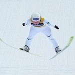 　Ｗ杯ジャンプ女子個人で開幕２連勝を決めた丸山希＝２３日、リレハンメル（共同）