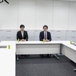 　会談に臨む４党の政調会長＝２７日午後、国会