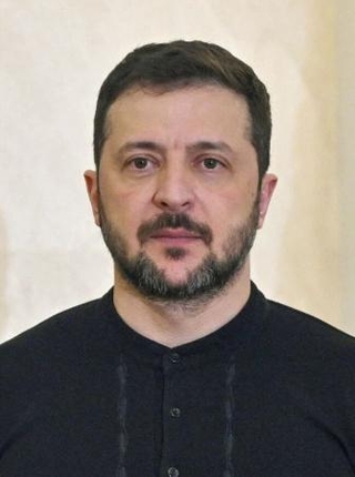 　ウクライナのゼレンスキー大統領（ゲッティ＝共同）