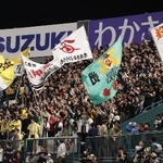 　日本一を喜ぶスタンドのソフトバンクファン＝１０月、甲子園