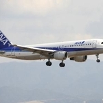 　全日空のエアバスＡ３２０-２００＝２０１２年２月、関西国際空港