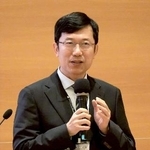 　４日、台北市で開かれた学術会議であいさつする中央研究院の陳志柔・社会学研究所長（共同）