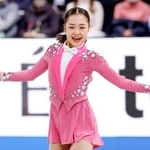 　ジュニア女子ＳＰ　演技する島田麻央＝ＩＧアリーナ