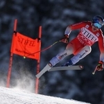 　優勝したスイスのマルコ・オーデルマット＝４日、米コロラド州ビーバークリーク（ゲッティ＝共同）