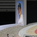 　１１月、お別れの会で弔辞を述べる王貞治さん＝東京ドーム