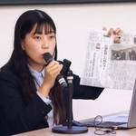 　講演する信濃毎日新聞社の浜田朝子さん＝６日午後、横浜市