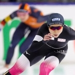 　女子１５００メートル　滑走する高木美帆＝ヘーレンフェイン（共同）