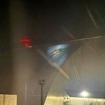 　チョルノービリ（チェルノブイリ）原発で、無人機が衝突したとされる原子炉を覆うシェルター＝２月（ＩＡＥＡ提供・共同）