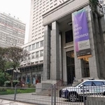 　事件のあったマリオ・デ・アンドラーデ図書館＝７日、ブラジル・サンパウロ（共同）