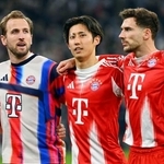 　スポルティングに勝利したバイエルン・ミュンヘンの伊藤（中央）＝ミュンヘン（共同）