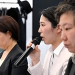 　記者会見する福間香奈女流六冠＝１０日午前、大阪市北区