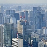 　東京都心部の高層ビル群