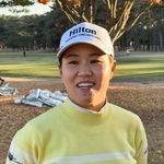 　取材に応じる女子ゴルフの畑岡奈紗＝１１日、茨城ＧＣ