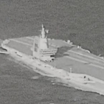 　台湾国防部（国防省）が公表した中国の新型空母「福建」の写真（国防部提供・共同）