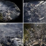 　大分市佐賀関の大規模火災現場の３Ｄ画像から。誰でも自由な視点で見ることができる。１１月１９日に撮影した１７８１枚の航空写真を基に、共同通信と一橋大の谷田川達也准教授が合同で作成した。