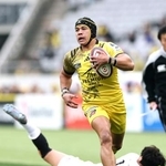 　東京ＳＧ-トヨタ　前半、トライを決める東京ＳＧ・コルビ＝味スタ