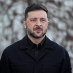 　ウクライナのゼレンスキー大統領＝２日、アイルランド・ダブリン（ゲッティ＝共同）