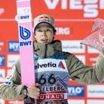 　Ｗ杯ジャンプ男子個人第１１戦で今季２勝目を挙げた小林陵侑＝エンゲルベルク（Ｋｅｙｓｔｏｎｅ提供・ＡＰ＝共同）