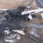 　羽田空港での衝突事故で焼け焦げた日航機＝２０２４年１月（運輸安全委員会提供）