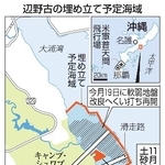 　辺野古の埋め立て予定海域