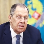 　ロシアのラブロフ外相＝２４日、モスクワ（タス＝共同）