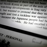 　英政府が公開した、当時の小泉首相がブレア英首相と２００３年７月１９日に会談した内容を記す公文書のコピー（共同）