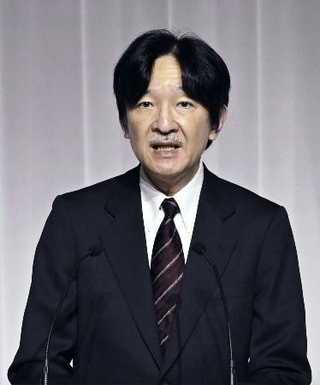 　ミラノ・コルティナ冬季五輪の日本選手団の結団式で、あいさつされる秋篠宮さま＝１８日午後、千葉県船橋市