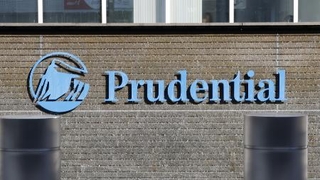 　プルデンシャル生命保険のロゴマーク＝東京都千代田区