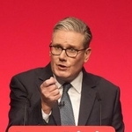 　英国のスターマー首相＝昨年９月、英リバプール（Ｄａｎｎｙ　Ｌａｗｓｏｎ／ＰＡ通信＝共同）