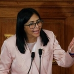 　ロドリゲス氏＝２０２５年１２月、カラカス（ロイター＝共同）