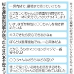 　杉本達治前知事が送ったとされる主なメッセージ