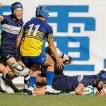 　京都成章-桐蔭学園　前半、トライを決める桐蔭学園・曽我＝花園