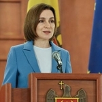 　モルドバのサンドゥ大統領＝２０２５年９月（ロイター＝共同）